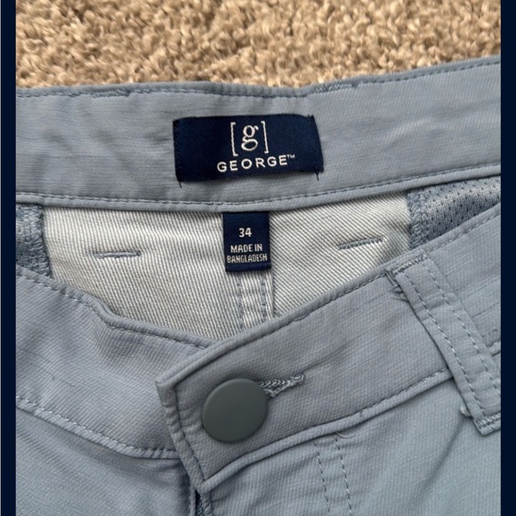 George Men’s 34 Black/Blue/Mint Shorts - Picture 4 of 6